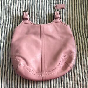 Coach Pink Hobo Bag with Adjustable Straps